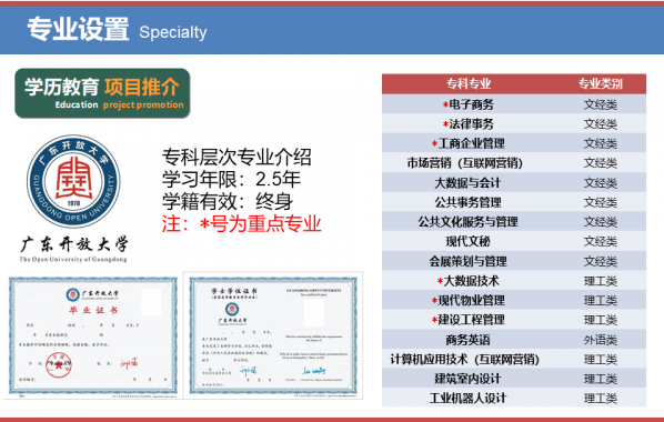 佛山順德開放大學2022年秋季招生簡章