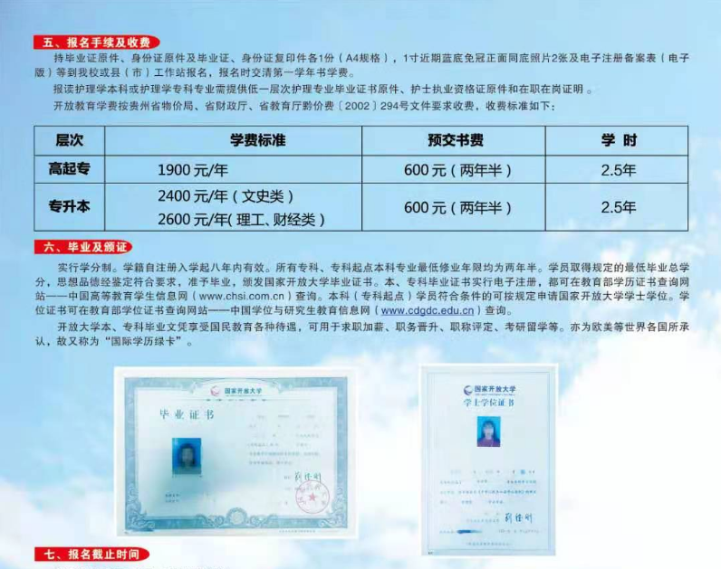 黔南都勻開放大學2021年春季招生簡章
