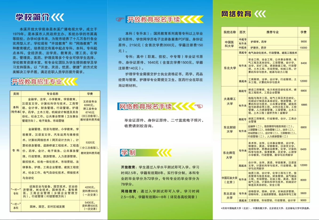 2022本溪溪湖開放大學春季招生簡章