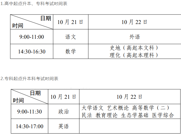 廣州成人高考考試時間安排? 廣州成人高考考試時間安排?