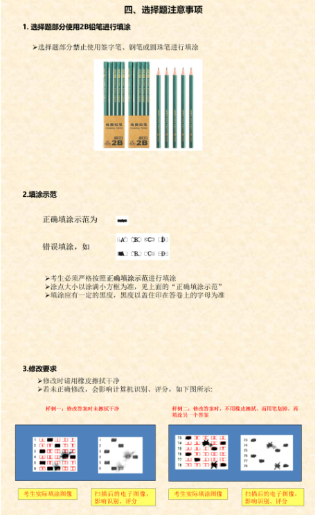 四川省2023年成人高考考生答題須知 四川省2023年成人高考考生答題須知