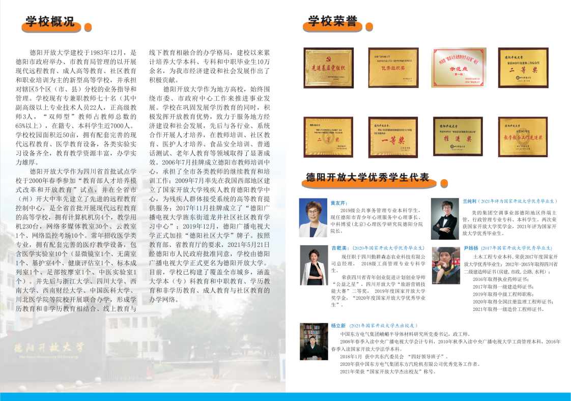 2023年德陽開放大學（旌陽分校）春季招生簡章