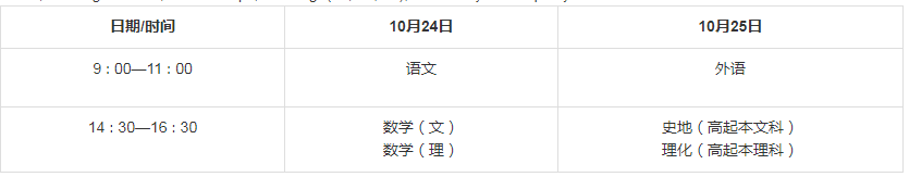 西安市成人高考2020考試時間？