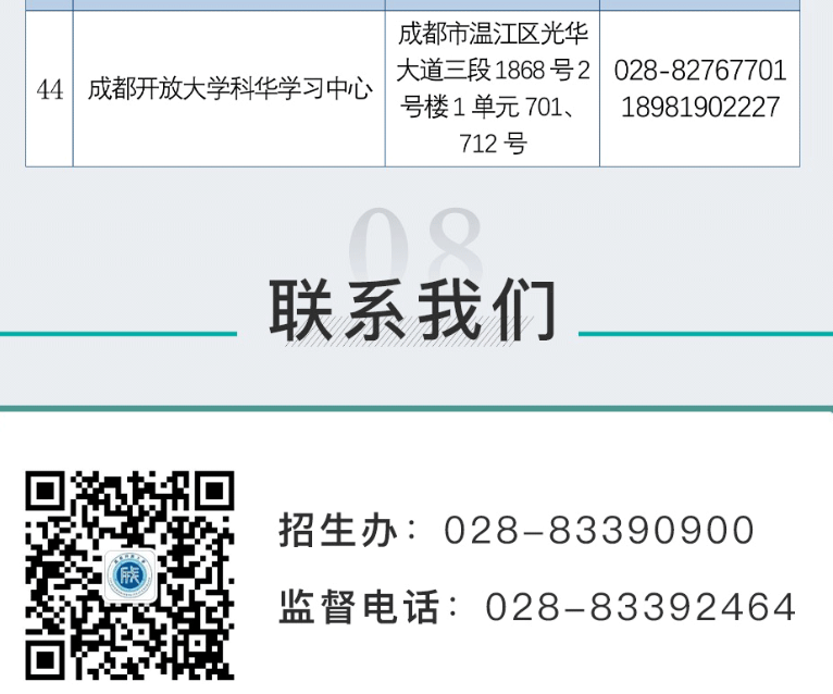 成都開放大學2022秋季招生簡章