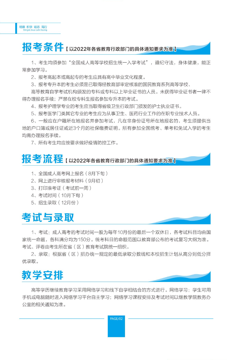 武漢輕工大學高等學歷繼續教育2022招生簡章