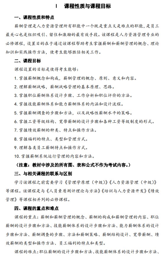 2024年江蘇自學考試大綱06091薪酬管理（高綱4026）