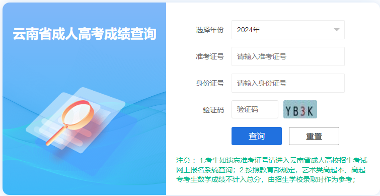 2025年云南省昭通市成人高考成績查詢時間：11月20日起