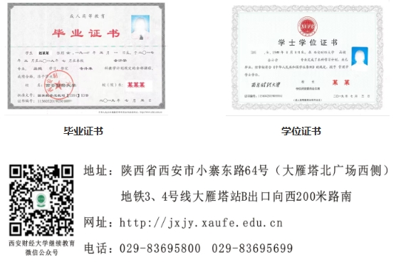 西安財經大學2025年高等學歷繼續教育招生簡章