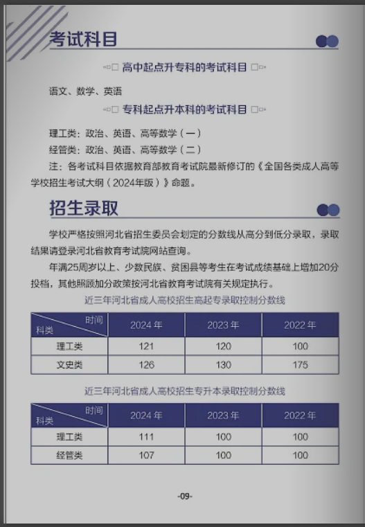 北華航天工業學院高等學歷繼續教育2025年招生簡章