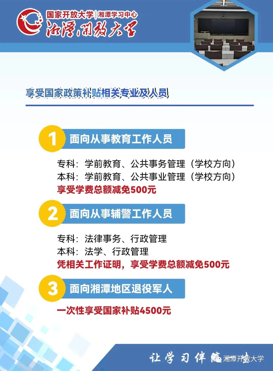 湘潭開放大學2023年招生簡章