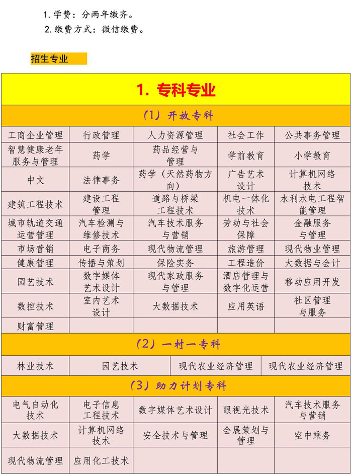黑龍江開放大學直屬東山學院2023年秋季招生簡章